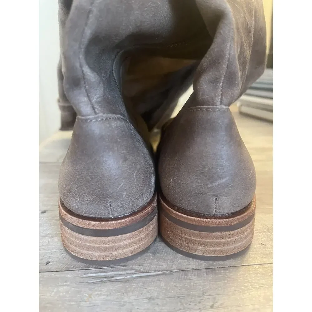Kork-Ease Addison Over the Knee Campus Suede Riding Boot Taupe 6 NEW!